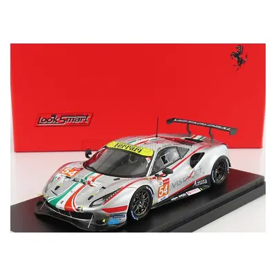 Looksmart Ferrari 488 Gte Evo 3.9l Turbo V8 Team Af Corse N 54 1:43, stříbrná