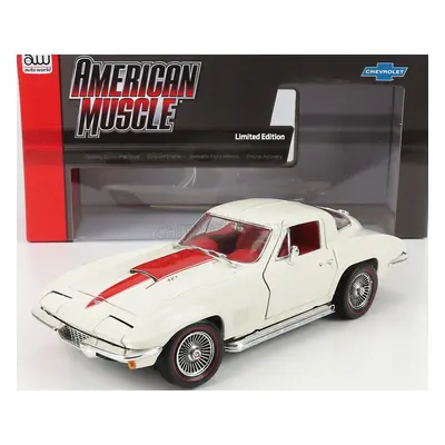 Autoworld Chevrolet Corvette 427 Coupe 1967 1:18 Bílá Červená