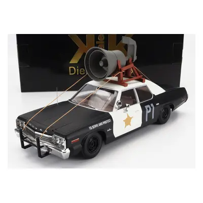 Kk-scale Dodge Monaco Bluesmobile 1974 - Look-a-like - With The Horn On The Roof 1:18 Černá Bílá