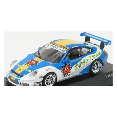 Minichamps Porsche 911 Gt3 N 13 Carrera Cup Asia Macau 2007 M.lee 1:43 Světle Modrá Bílá