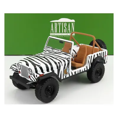 Greenlight Jeep Cj-7 Open 1976 - When Nature Calls - Ace Ventura - Movie 1995 1:18 Černá Bílá