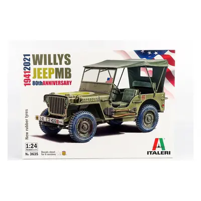 Italeri Jeep Willy Mb Us Army Military Soft-top 1942 1:24 /