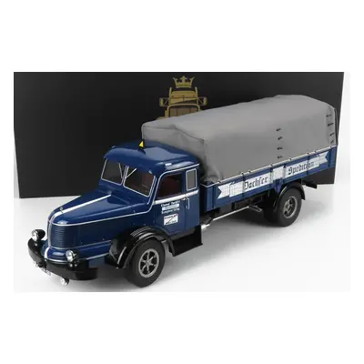 Road-kings Krupp Titan Swl80 Dachser Truck Canvas Top Telonato 2-assi 1950 1:18 Tmavě Modrá Čern