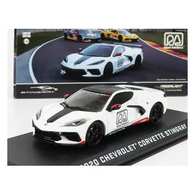 Greenlight Chevrolet Corvette C8 Official Pace Car Road America 2020 1:43 Bílá