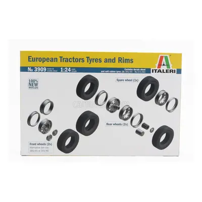 Italeri Accessories Set 8x European Tires And Rims For Truck 1:24 /