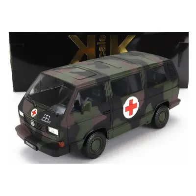 Kk-scale Volkswagen T3 Minibus German Army Ambulance 1987 1:18 Vojenská Kamufláž