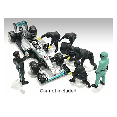 American diorama Figurky mechaniků F1 Pit-stop Set 2 2022 1:43, černá