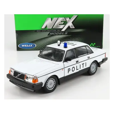 Welly Volvo 240 Gl Politi Denmark Police 1986 1:24 Bílá