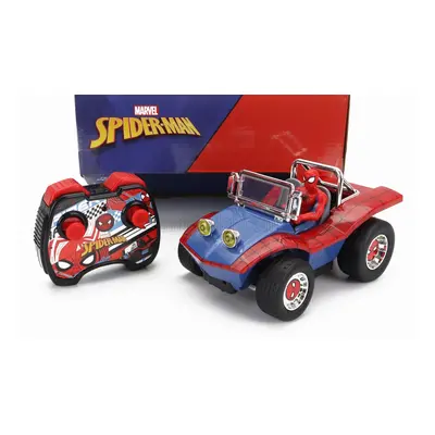 Jada Mayers manx Buggy With Spiderman Figure Marvel 1964 1:24 Modrá Červená