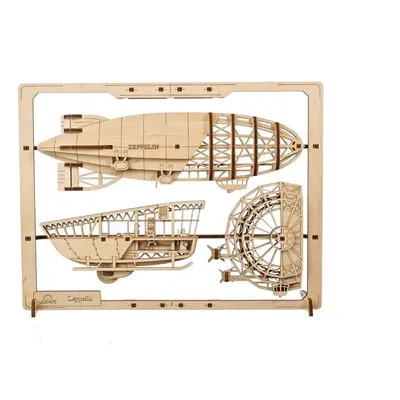 Ugears 2.5D dřevěné mechanické puzzle vzducholoď Zeppelin