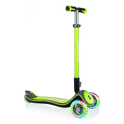 Globber - Koloběžka Elite Deluxe Lights Lime Green