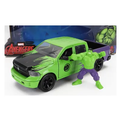 Jada Dodge Ram 1500 Pick-up With Hulk Figure Marvel Avengers 2014 1:24 Zelená Fialová