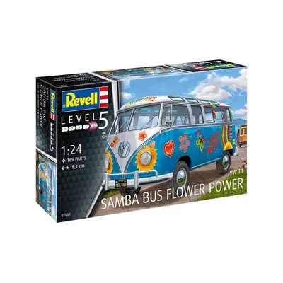 Plastic ModelKit auto 07050 - VW T1 Samba Bus "Flower Power" (1:24)