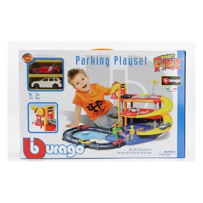 Bburago Accessories Diorama - Parking Playset Garage With Porsche Cayenne + Audi R8 1:43 Různé