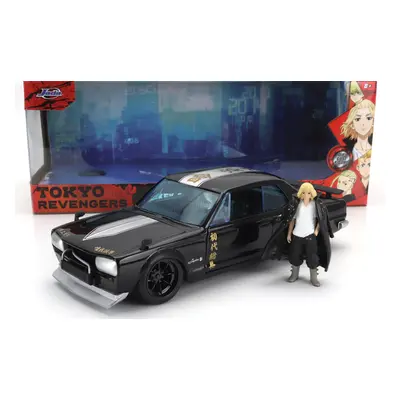 Jada Nissan Skyline Gt-r 1971 With Mikey Figure - Tokyo Revengers 1:24 Black