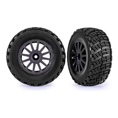 Traxxas kolo 2.2/3.0", disk Rally šedý, pneu gravel (2)