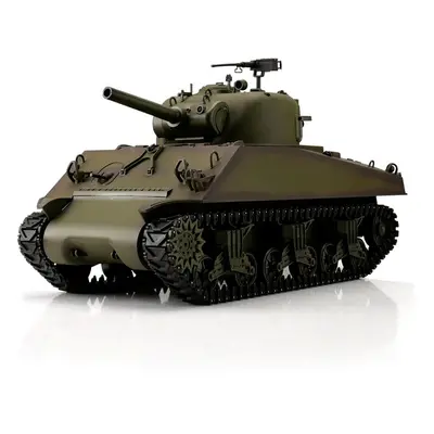 TORRO tank 1/16 RC M4A3 Sherman zelená kamufláž - BB Airsoft+IR (kovové pásy)