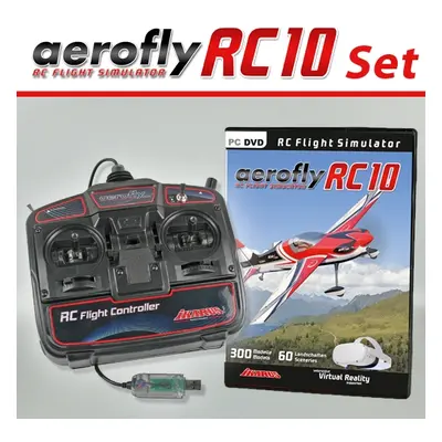 Aerofly RC10 na DVD pro Win8.1/10/11 s USB ovladačem