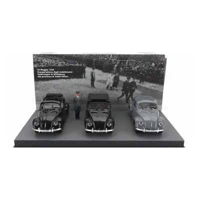 Rio-models Volkswagen Set 3x Beetle Kafer Kdf-wagens Presentation 26-may-1938 1:43 Černá Šedá