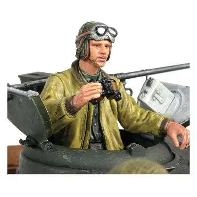 1/16 figurka stojícího velitele tanku US z 2 sv. války, ručně malovaný