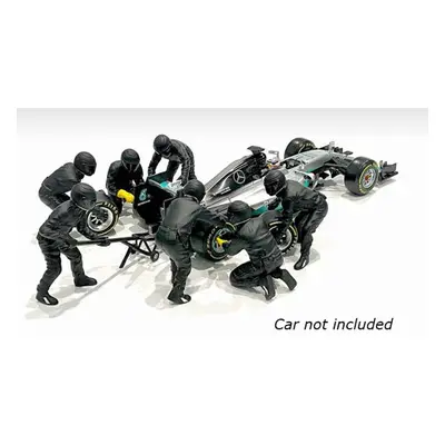 American diorama Figurky mechaniků F1 Pit-stop Set 2 2020 1:18, černá