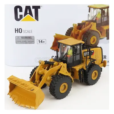 Dm-models Caterpillar Cat966m Ruspa Gommata - Scraper Tractor Wheel Loader 1:87 Žlutá Černá