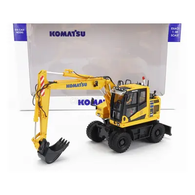 Universal hobbies Komatsu Pw148 Ruspa Gommata - Tractor Scraper 1:50 Žlutá Černá