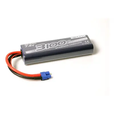 NOSRAM 3100mAh - 7.4V - 50C LiPo Car Stickpack Hardcase - EC3 konektor