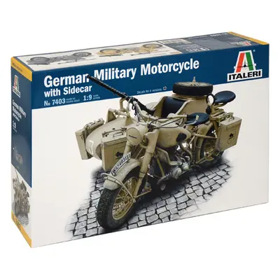 Italeri German Military Motorcycle with Sidecar (1:9)