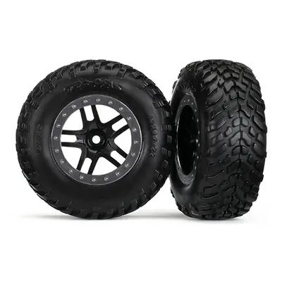 Traxxas kolo 2.2/3.0", disk SCT Split-Spoke černý-saténový, pneu SCT S1 (2)