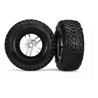 Traxxas kolo 2.2/3.0", disk SCT Split-Spoke stříbrný-černý, pneu SCT S1 (2)