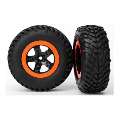 Traxxas kolo 2.2/3.0", disk SCT černo-oranžový, pneu SCT (2) (2WD přední)