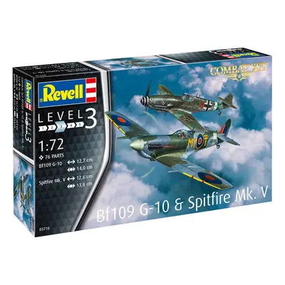 Plastic Modelkit letadla 03710 - Bf109G-10 & Spitfire Mk.V (1:72)