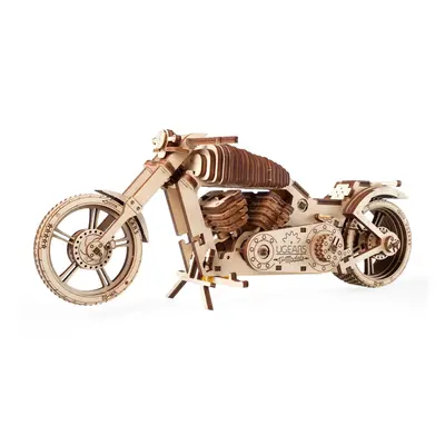 Ugears 3D dřevěné mechanické puzzle VM-02 Motorka (chopper)