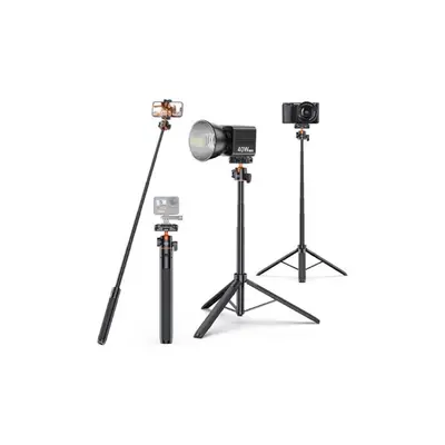 Tripod & Extension Rod with Built-in Invisible Smartphone Holder