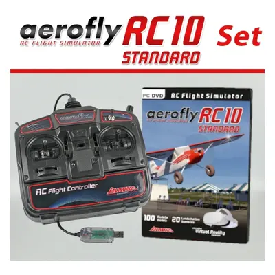 Aerofly RC10 STANDARD na DVD s USB ovladačem pro Win 10/11