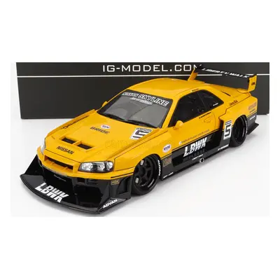 Ignition-model Nissan Skyline Lb-er34 N 5 Super Silhouette Lbwk 1996 1:18 Žlutá Černá