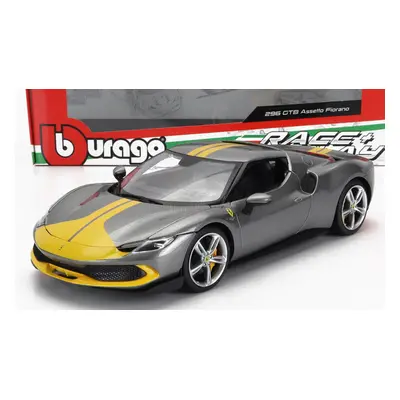 Bburago Ferrari 296 Gtb Assetto Fiorano 2022 1:18 Šedá Žlutá