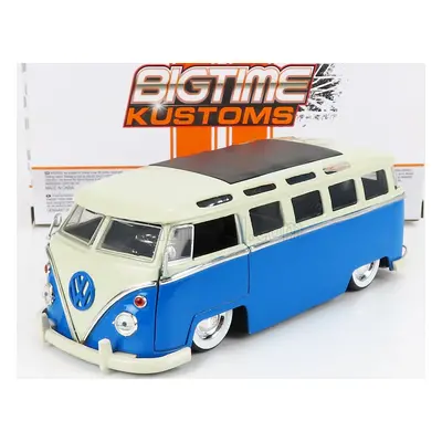 Jada Volkswagen T1 Minibus Custom 1962 1:24 Modrá Bílá