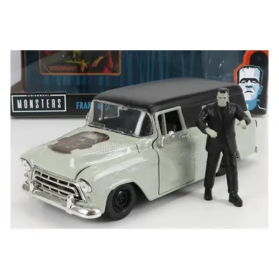 Jada Chevrolet Suburban With Frankenstein Figure 1957 1:24 Šedá Černá