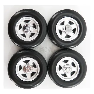 Kk-scale Accessories Ferrari 512bb -365gt4/bb - 4x Wheels And Tyre Set 1973 1:18 Black