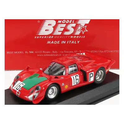 Best-model Alfa romeo 33.2 N 16 Nurburgring 1968 I.giunti - N.galli 1:43 Červená Zelená