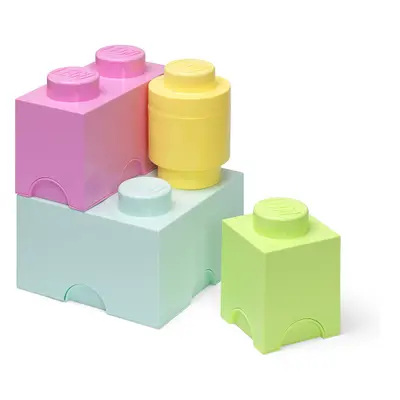 LEGO úložné boxy Multi-Pack 4ks - pastelové