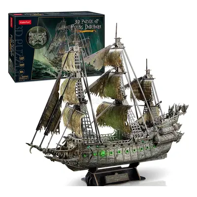 Cubicfun Puzzle Kit 3d In Foam L’olandese Volante Veliero Boat Flying Dutchman Con Led /