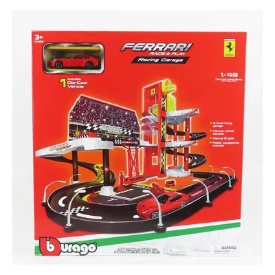 Bburago Accessories Diorama - Level Racing Garage With Ferrari F-12 2015 1:43