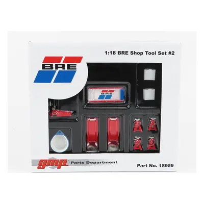 Gmp Accessories Set Officina Garage Tool Set Bre 1:18 Červená Bílá Modrá