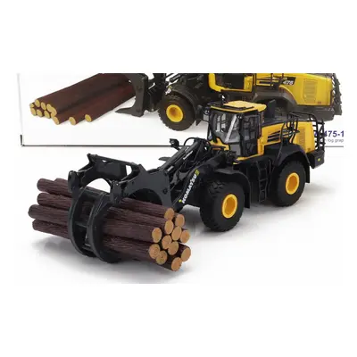 Universal hobbies Komatsu Wa475-10 Ruspa Gommata - Scraper Tractor With Wood Grapple 1:50 Žlutá 