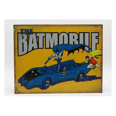 Edicola Accessories Metal Plate - Batman The Batmobile 1:1 Žlutá Modrá