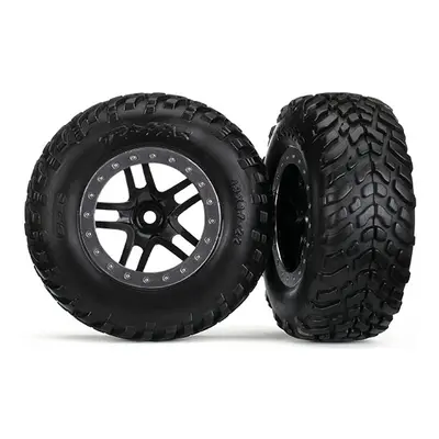 Traxxas kolo 2.2/3.0", disk SCT Split-Spoke černý-saténový, pneu SCT (2)