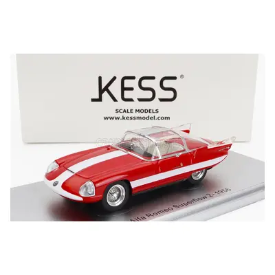 Kess-model Alfa romeo 6c 3000 Superflow Ii Pininfarina 1956 1:43 Červená Bílá